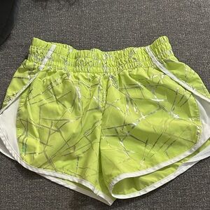 Kids Lime Green Patterned Shorts